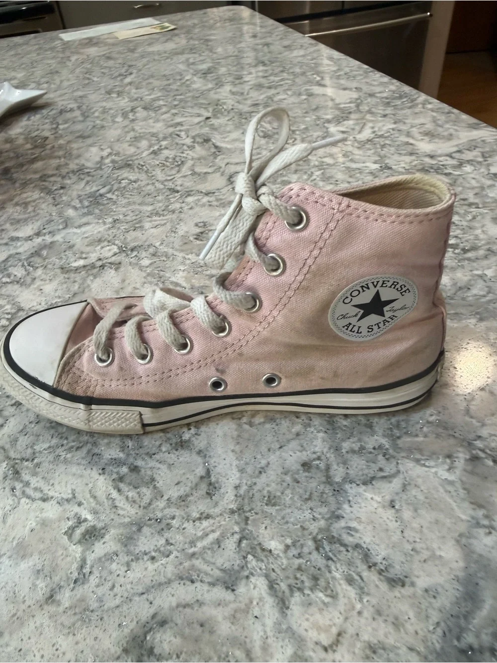 Converse Kids Light Pink High-Top Canvas Sneakers